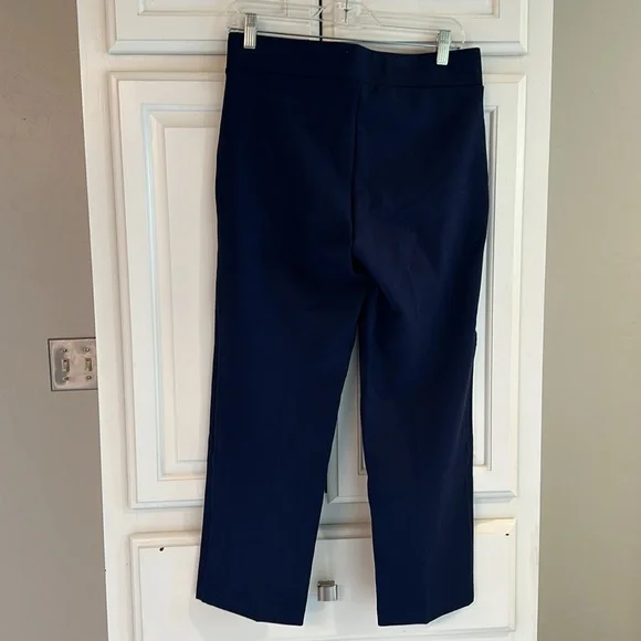 NWOT LOFT Navy Pull-On Ponte Ankle Pant, Size MP - Picture 2 of 3